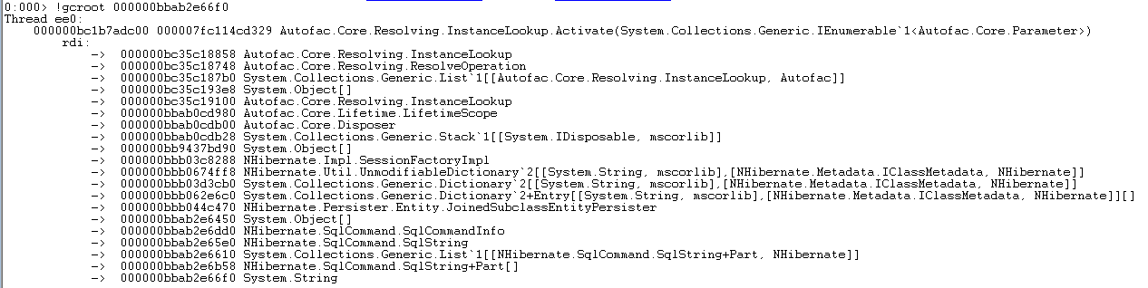 GCRoot on SQL strings