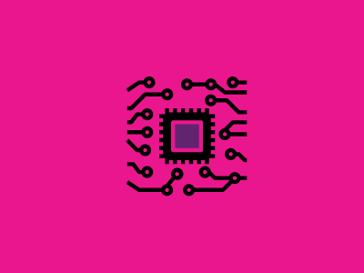 Icon of digital chip