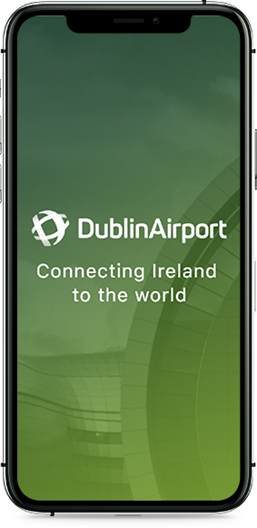 Dublin airport authority application on an iphone